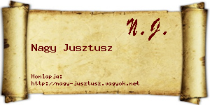 Nagy Jusztusz névjegykártya
